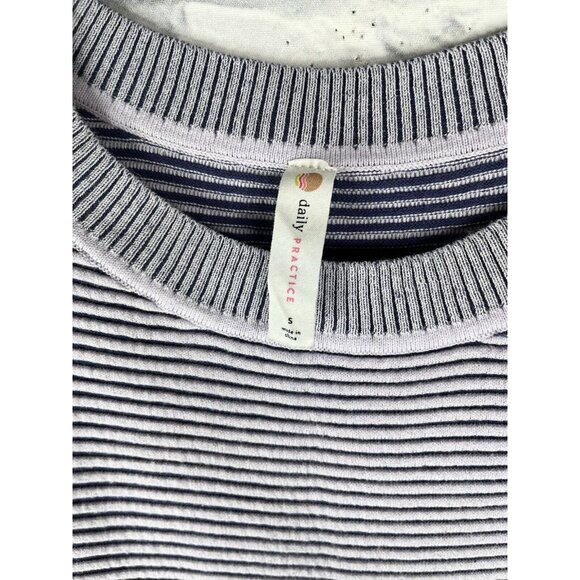 DAILY PRACTICE ANTHROPOLOGIE Women's Blue Ribbed Knit Tunic Dress Small - Picture 3 of 5